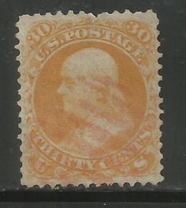 UNITED STATES  71  USED,  TORN TOP EDGE,  FRANKLIN
