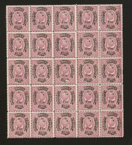 Turkey 1876 Sc 48 Blk(25) MNH