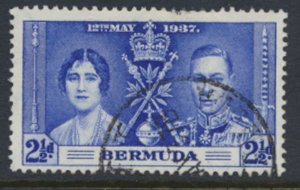 Bermuda  SG 109 SC# 117 Used Coronation 1937 see details and scan