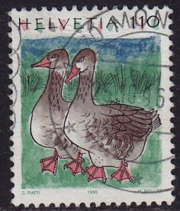 Switzerland - 1995 - Scott #875 - used - Bird Goose