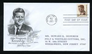 US 1287 John F. Kennedy 13c ADDR ArtMaster FDC