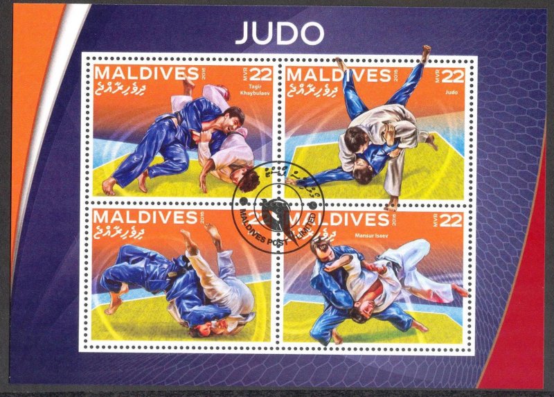 Maldives 2015 Sport Wrestling Judo Sheet Used / CTO