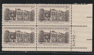 US #1081 PLATE BLOCK  MINT NEVER HINGED