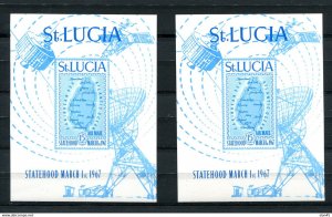 St Lucia 1967 Independence 2 Imperf Souvenir sheet Sc C1 CV $100 13398