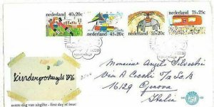 12237 - The NETHERLANDS - Postal History - FDC COVER 1976 FOOTBALL ELEPHANT-