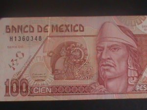 ​MEXICO-2003-BANK OF MEXICO-$100 PESOS LIGHTLY CIRCULATED -VF-LAST ONE-