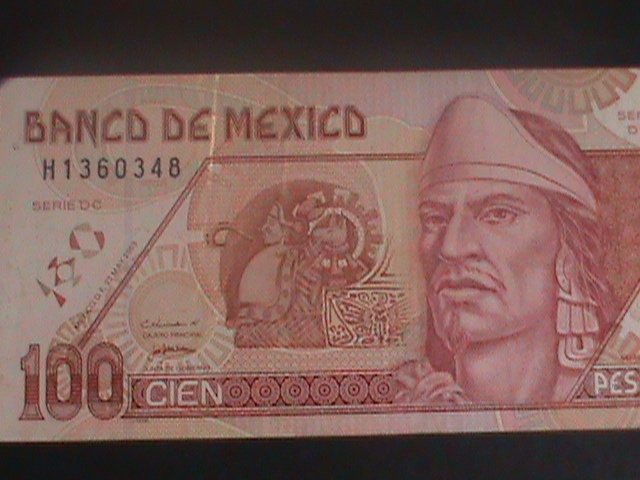 ​MEXICO-2003-BANK OF MEXICO-$100 PESOS LIGHTLY CIRCULATED -VF-LAST ONE-