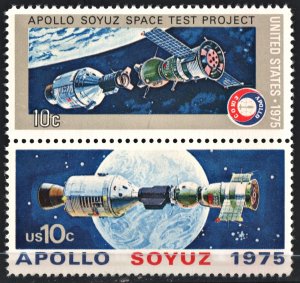 SC#1569-70 10¢ Apollo-Soyuz Mission Pair (1975) MNH