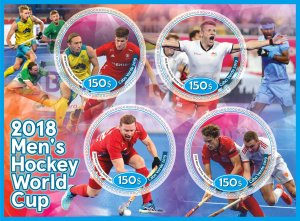 Stamps. Sports. Hockey 2019 year 1+1 sheets perforated