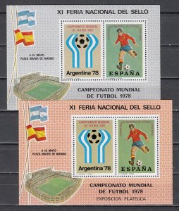 Argentina, 1978 issue. 2 1978 Soccer s/sheets. ^