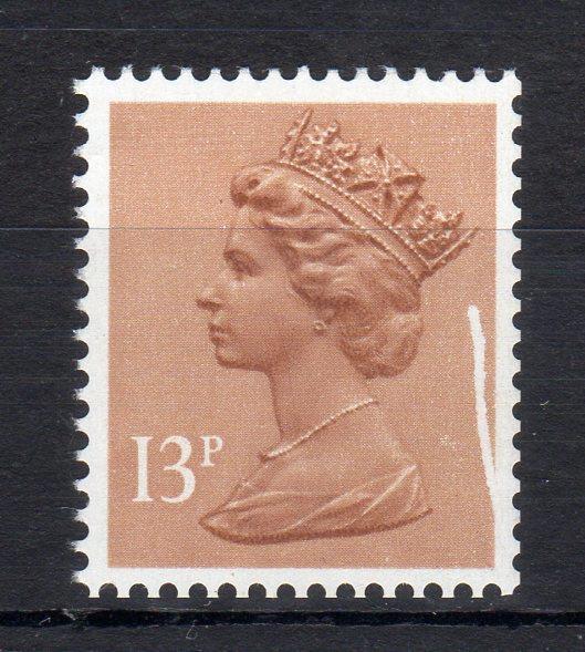 13p MACHIN UNMOUNTED MINT + PRINTING ERROR