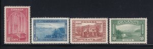 Canada Scott # 241 - 244 XF OG mint lightlyhinged nice color cv $ 74 ! see pic !