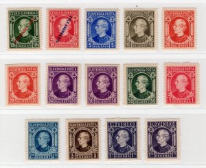 SLOVAKIA WW2 GERMAN PUPPET STATE 1939 HLINKA ISSUES 24-32 60 IMPERFS PERFECT MNH