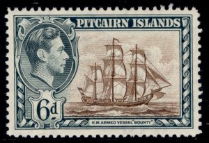 PITCAIRN ISLANDS GVI SG6, 6d brown & deep greenish-grey, NH MINT.