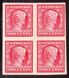 US 368 2c Lincoln Block of 4 Mint XF OG NH/VLH SCV $95