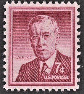 US 1040 MNH VF 7 Cent Woodrow Wilson-Rose Carmine