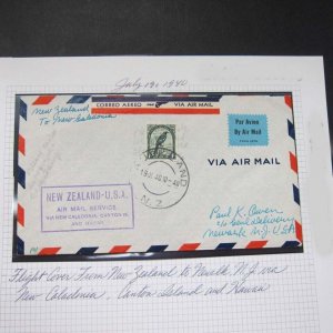 New Zealand 1940 FFC to USA