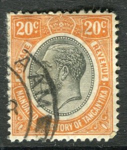 TANGANYIKA; 1927 early GV issue fine used Shade of 20c. value