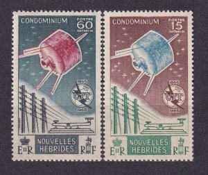 1965 New Hebrides 210-211 100 years of ITU, Satellite Syncom 15,00 €