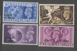 Kuwait 1948 Olympics Opt on GB NHM SG76/79