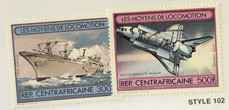 Central African Republic #C266-C267 MH CV$9.25 Savannah/Columbia