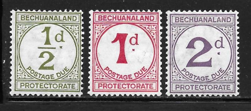 Bechuanaland Protectorate J4-J6: Numerals, MH, F-VF