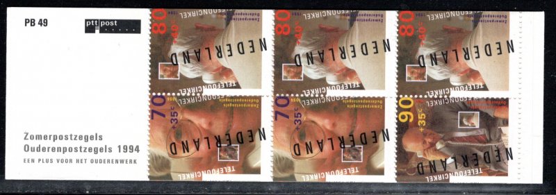 Netherlands Scott # B682b, mint nh, cpl. stamp booklet,  se-tenant