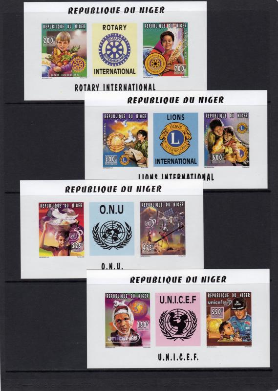 Niger 1996 YT#857/868 Scouts/Rotary/Lions/Red Cross/UN/Unicef 6 SS Compound Imp.