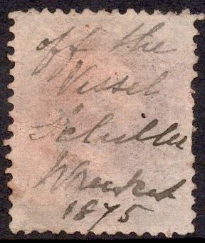 US Stamp #162 12c Dull Violet Clay USED SCV $135. Read Description.