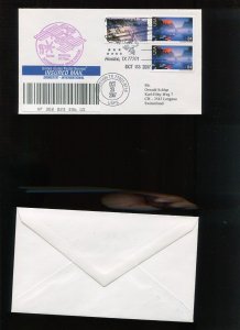 SKYLAB ISS MISSION INSURED COVER MAILED TO SWITZERLAND OCT 23 2007 HR1889
