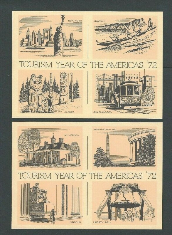 1972 Complete Set Of 5 Tourism Multi-Scene Postal Cards UX51-53 (6c) UXC12 --- 