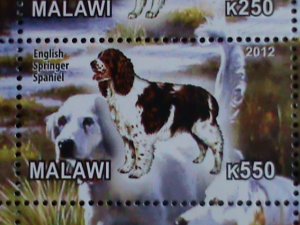 Malawi Stamp:2012-Beautiful Dogs CTO Stamp sheet