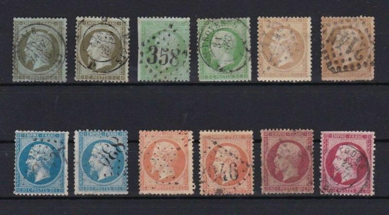 FRANCE 1862 EMPIRE FRANC STAMPS CAT £300+   REF 5855