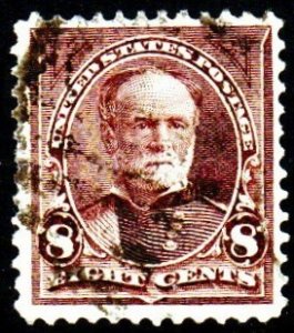 SC# 257 - (8c), Sherman, violet brown, T1, used single