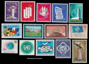 United Nations Geneva Scott 1-14 Mint never hinged.