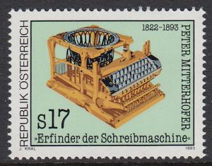 Austria 1591 MNH - Old Typewriter