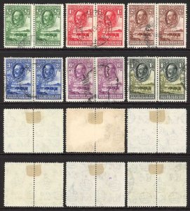Bechuanaland SG99/105 KGV Part Set in Pairs Used