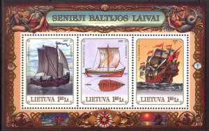 Lithuania 1997 Sailing Ships Joint issue with Latvia Estonia S/S MNH**