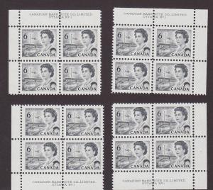 Canada 460f VF NH Plate 1 Block Set