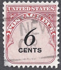 United States #J94 6¢ Postage Due (1959). Carmine rose & black. VF. Used.