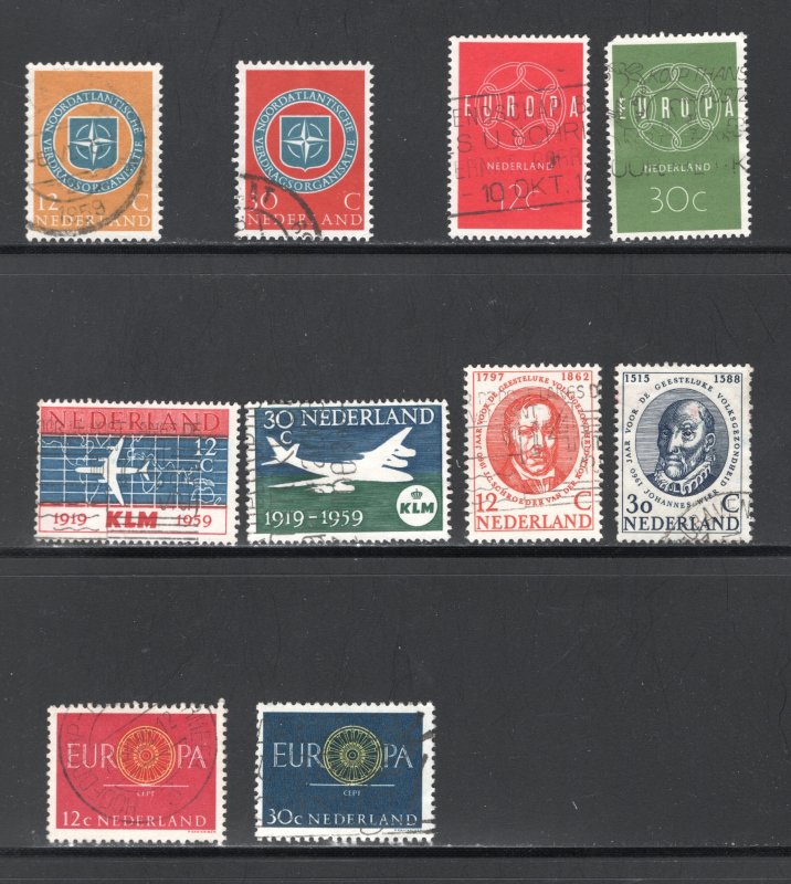 Netherlands #377-386    VF, Used, 5 Complete Sets, CV $8.15  ...  4200270