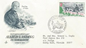 Eisenhower France D-Day FDC 6-8-74