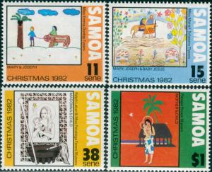 Samoa 1982 SG629-632 Christmas children's pictures set MNH