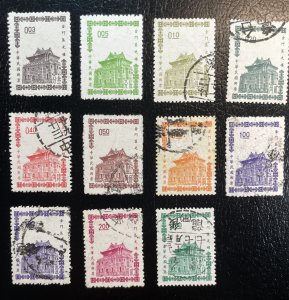 Republic of China #1391-1398,1400,1404 Used 1964 Chu Kwang Tower, Quemoy