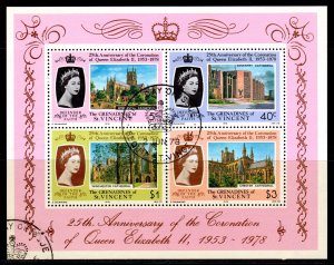 St.Vincent Grenadines 1978 Sc#156a QUEEN ELIZABETH II CORONATION/CATHEDRALS USED