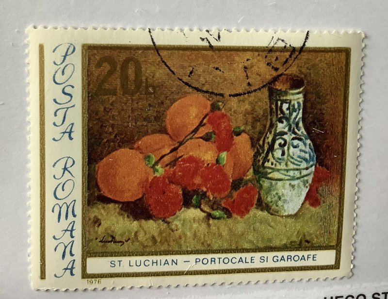 Romania 1976 Scott 2659 CTO - 20b,  flowers paintings by Stefan Luchian