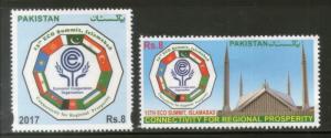 Pakistan 2017 ECO Economic Cooperation Organization Summit Flags 2v MNH # 5700