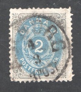 Denmark #16a Used,  F/VF, CV $27.50  .....  1672122