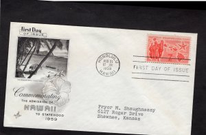 C55 Hawaii, FDC ArtCraft addressed