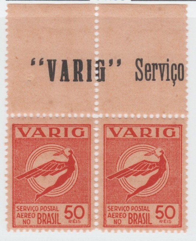 Brazil Varig Airmail GENUINE MNH Gum Stamp 11-14-21 (notice sharper detail)